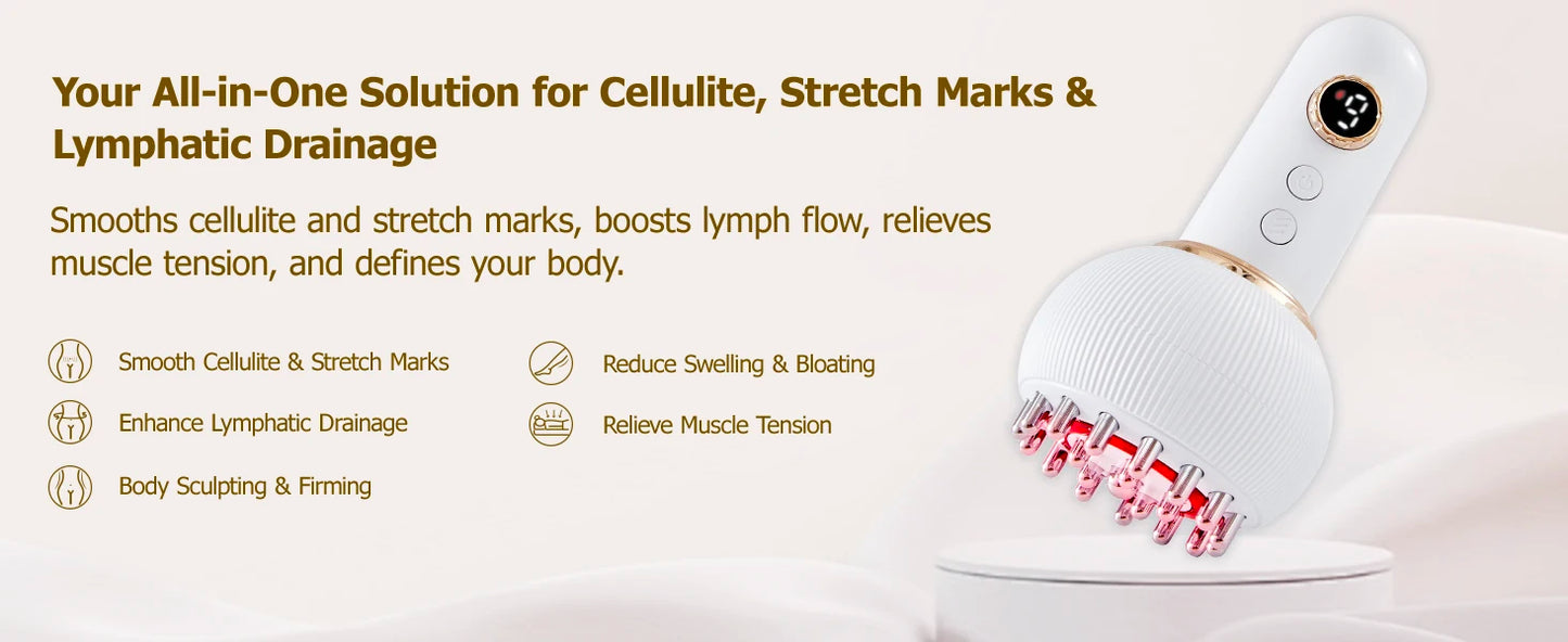 Electric Handheld Massager with Heat & Vibration