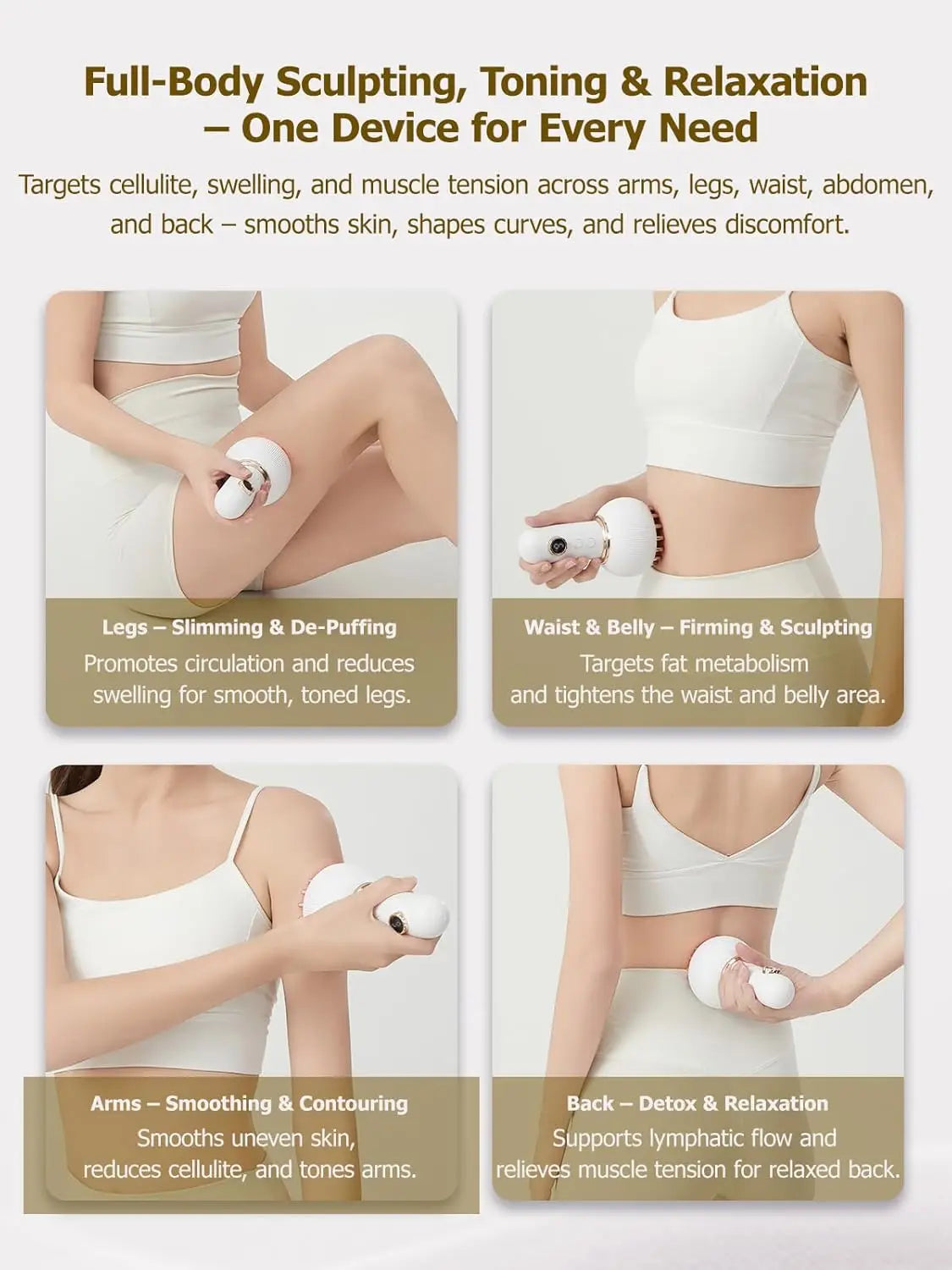 Electric Handheld Massager with Heat & Vibration