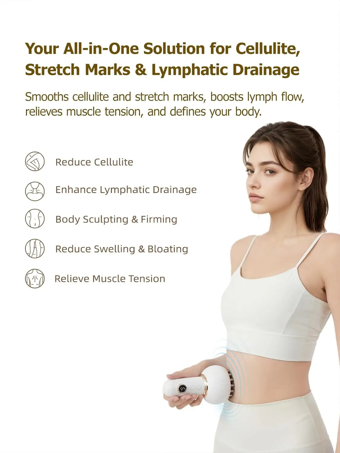 Electric Handheld Massager with Heat & Vibration