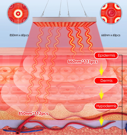 LED Red Light Therapy Panel Lamp