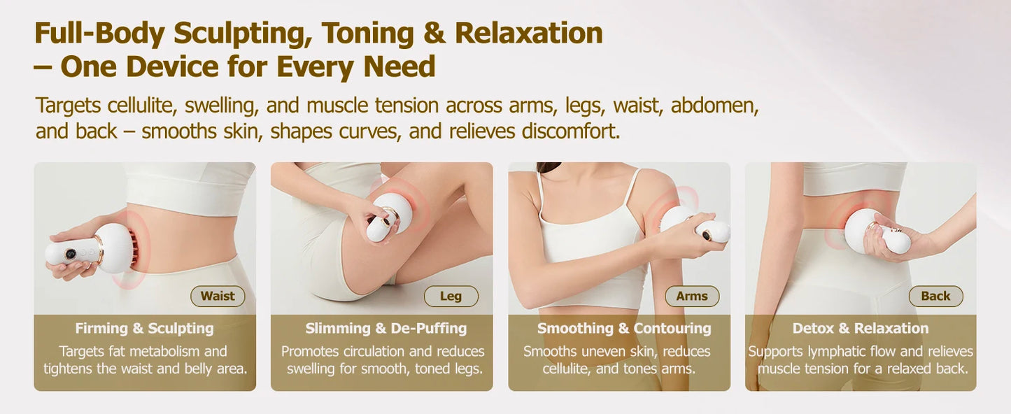 Electric Handheld Massager with Heat & Vibration