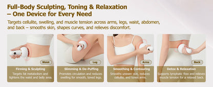 Electric Handheld Massager with Heat & Vibration